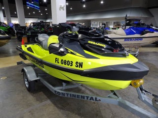 2019 Sea-Doo RXT-X 300 IBR &amp; Sound System Neon Yellow And Lava Grey Base