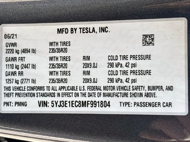 2021 Tesla Model 3 Performance
