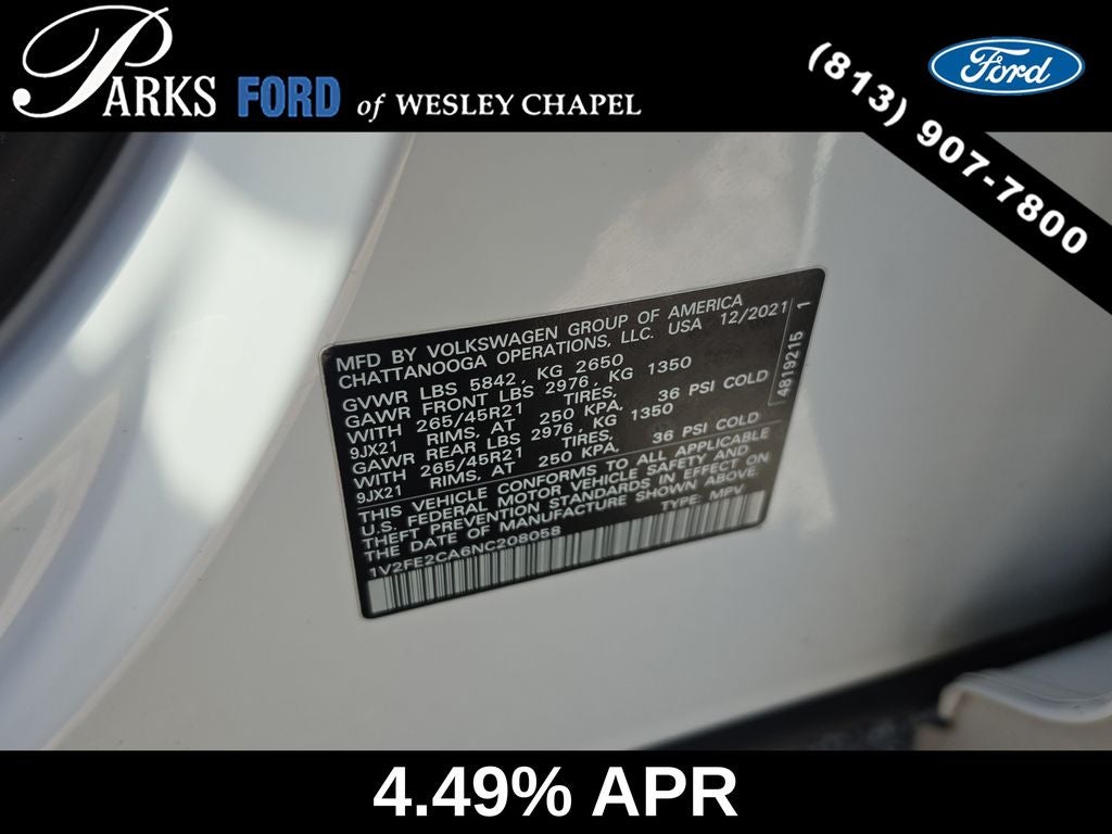 2022 Volkswagen Atlas Cross Sport 3.6L V6 SEL Premium R-Line